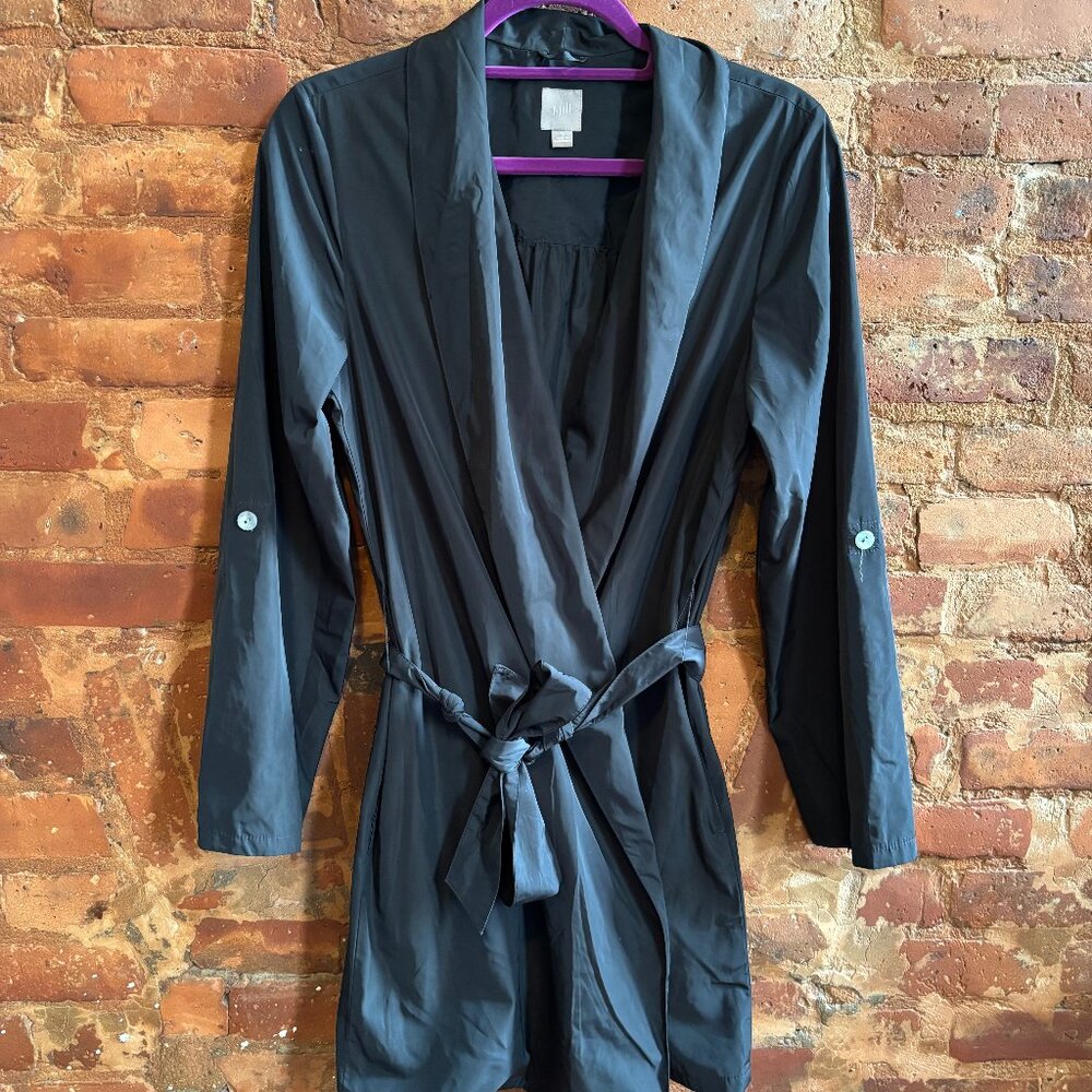 J. Jill Lightweight Parka Jacket Tie in Front